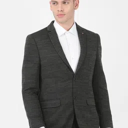 Turtle Men Charcoal Printed  Single Breasted Casual Blazers-image-39