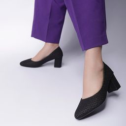 Shezone Textured Block Pumps-9