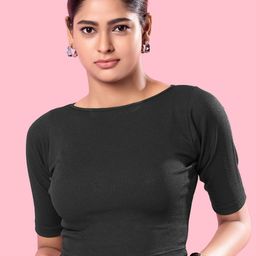 Mmore Short Sleeves Stretchable Saree Blouse-image-34