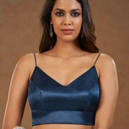 SALWAR STUDIO Silk Readymade Saree Blouse-image-24