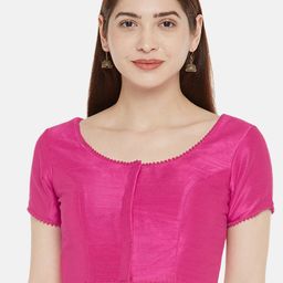 Studio Shringaar Round Neck Padded Saree Blouse-image-19