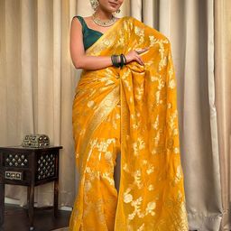 S.K.C Woven Design Zari Banarasi Saree-19