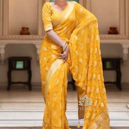 S.K.C Woven Design Banarasi Zari Saree-image-60
