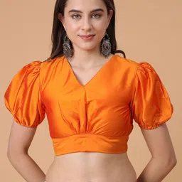 Frolic Rolic V-Neck Puff SleevesSaree Blouse-picture-54