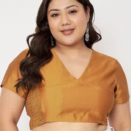 studio rasa Plus Size V-Neck Stretchable Saree Blouse-92