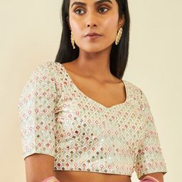 Soch Embellished Sequinned Saree Blouse-28
