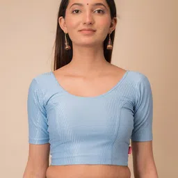 Bindigasm's Advi Woven Design Stretchable Cotton Saree Blouse-picture-53