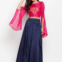 studio rasa Ethnic Motifs Printed Saree Blouse image 5