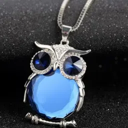 EL REGALO Blue & Silver-Toned Hand Painted Necklace-image-22