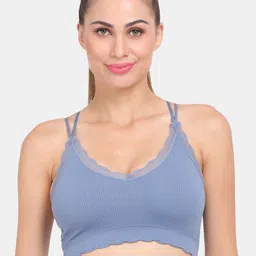 Amour Secret Blue Lightly Padded Dry Fit Sports Bra-image-92