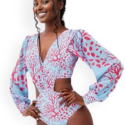 FIESTA RESORTWEAR Printed Monokini Bodysuit-image-25