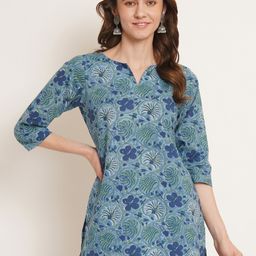 KALINI Floral Printed Pure Cotton Kurti-picture-23