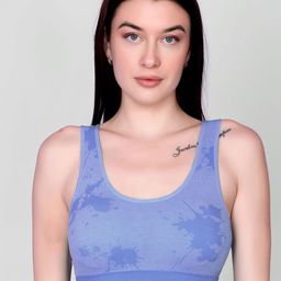 Spiaty Abstract Printed Full Coverage Lightly Padded Workout Bra With All Day Comfort image 1