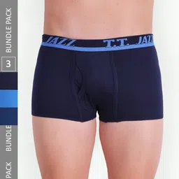 T.T. Men Pack Of 3 Jazz Mini Pure Cotton Trunks JAZ_MINI_P3_NSB_75-picture-17
