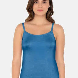 Amante Women Blue Solid Pure Cotton Camisole-image-49