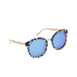 MARC LOUIS Women Blue Lens & Black Round Sunglasses 4057 C2 Blue-21