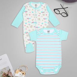 MeeMee Infants Blue & White  Set of 5 Pieces Gift Set-picture-8