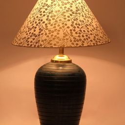 foziq Blue & Gold Textured Contemporary Table Lamp-50