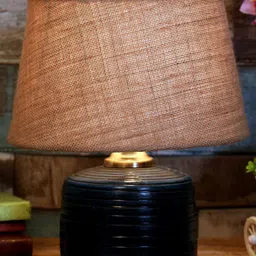 foziq Navy Blue & Beige Solid Table Lamps-2