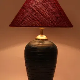 foziq Blue & Red Solid Table Lamps-17