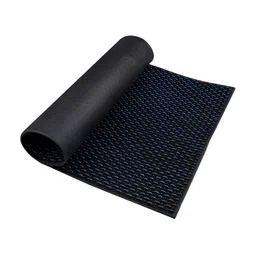 Kuber Industries 2 Pieces Navy Blue Self-Design Anti Skid Doormat-24