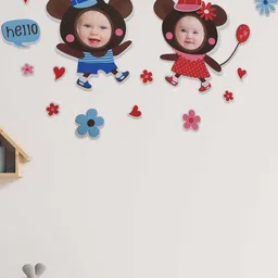 Art Street Kids Red & Blue 3D Wall Decal Sticker-54