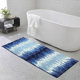 OBSESSIONS Blue & White Anti-Skid Bath Rug-image-94