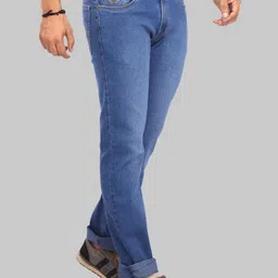 ROCKING SWAMY Men Blue Slim Fit Heavy Fade Stretchable Jeans-picture-1