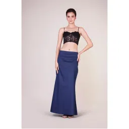 I AM BY DOLLYJAIN Navy Blue Cotton Lycra D Coat Simple With Extender-image-8