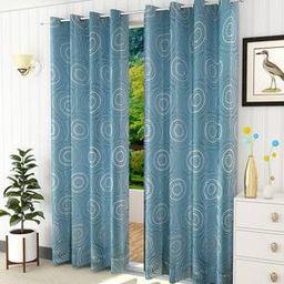 presto Blue Poly Cotton Door Curtain-picture-6