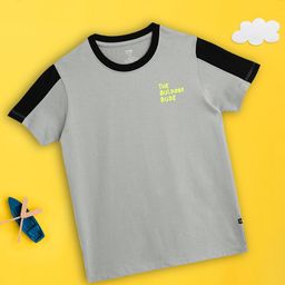 XY Life Boys Grey Playmate Super Combed Cotton T-shirt-image-1