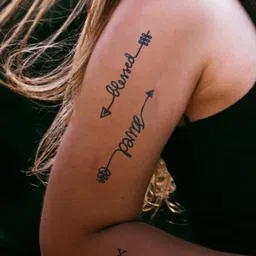 LICK Realistic Semi Temporary  Blessed Saved Matte Blue Finish Body Tattoos-image-97