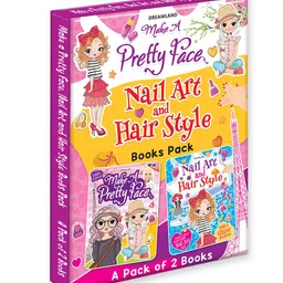 Dreamland Kids Pack Of 2 Make A Pretty Face & Nail Art Hair Style Books-22