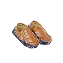 BAESD Infant Boys Checked Loafer Booties-2