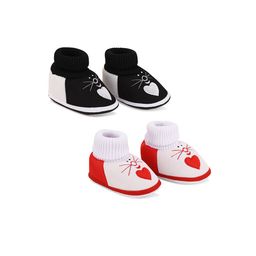 Smartots Infant Kids Set Of 2 Colourblocked Pure Cotton Booties image 1