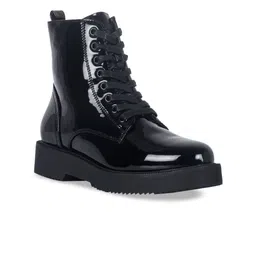 London Rag Black Block Heeled Boots-17