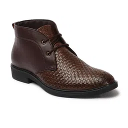 Carlton London Men Textured Round Toe Mid-Top Derbys-image-66