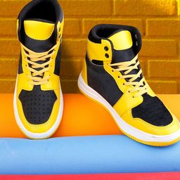 HAKKEL Men Colorblocked High Top Sneakers-image-98