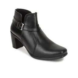 VALIOSAA Women Black Solid Cowboy Boots-image-45