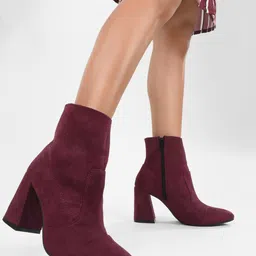ADORLY Women Block Heel Regular Boots-image-8