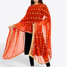 SWI Stylish Ethnic Motifs Embroidered Dupatta with Zari-44