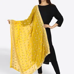 SWI Stylish Ethnic Motifs Embroidered Dupatta with Zari-33