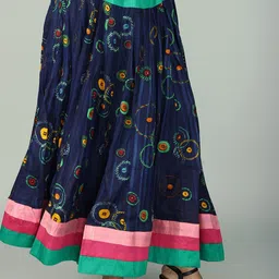 Exotic India Abstract Printed Flared Skirts-image-33