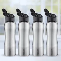 BOROSIL Grip N Sip 4-Pieces Stainless Steel Single Wall Bottle 750 ml Each-picture-20