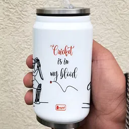 Indigifts White Single Thermosteel Printed Double Wall Vacuum Water Bottle-image-10