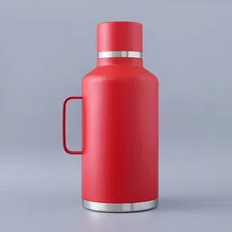 Aura Red & Silver-Toned Single Stainless Steel Solid Double Wall Vacuum Water Bottle-image-34