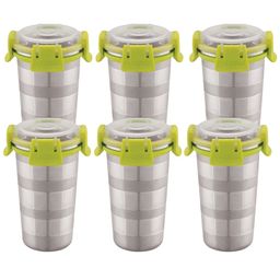 MAGNUS 6 Pcs Stainless Steel Designer Klip Lock Tumbler-350ml-image-15