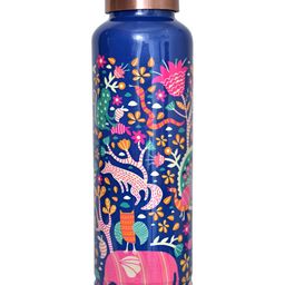 IMAGO Blue & Pink Floral Printed Copper Water Bottle 1L-image-61