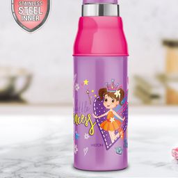 Milton Kids Kool Steelight 600 Purple Insulated Inner Steel School Water Bottle 520 ml-14