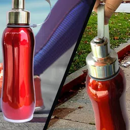 Kuber Industries  Maroon Pack Of 2 Solid Stainless Steel Water Bottle-36